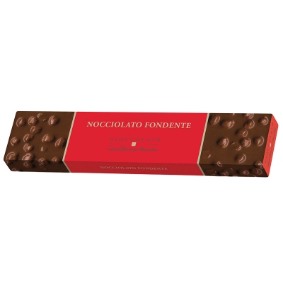 Stecca nocciolato fondente con nocciole Piemonte IGP 200gr