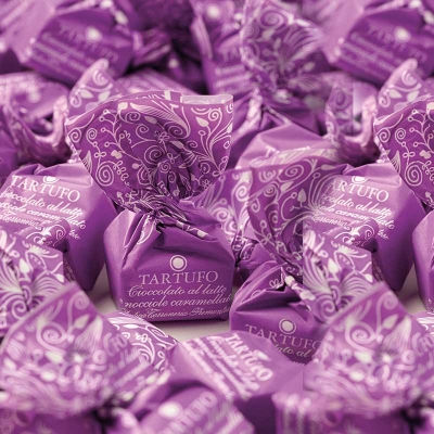 Tartufi Cioccolato Latte Nocciole caramellate 