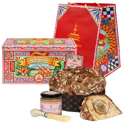Panettone alle nocciole di Sicilia con crema spalmabile