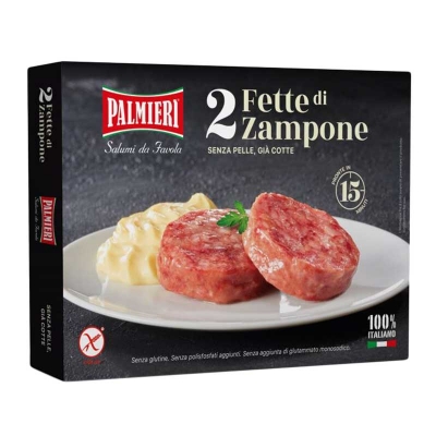 2 fette di zampone cotto a vapore