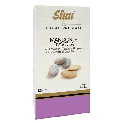 Mandorle d'avola ricoperte di cioccolato gr120