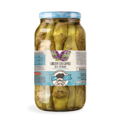 Carciofi con gambo in olio