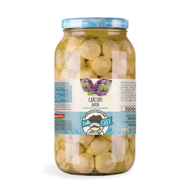 Carciofi interi 30/40 in olio girasole ml3100
