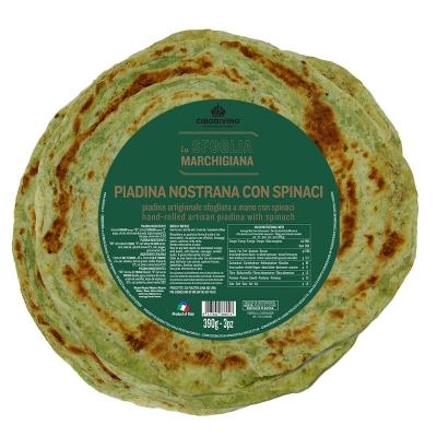 Piadina nostrana con spinaci