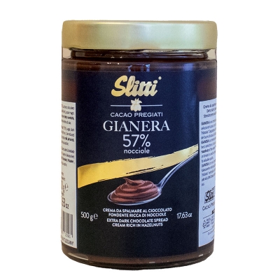 Gianera crema cioccolato fondente e nocciole gr500
