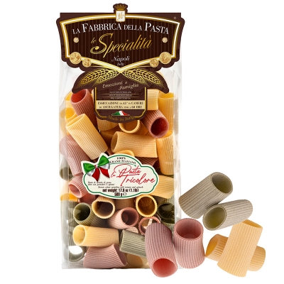 Paccheri rigati tricolore 500gr