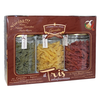 Tris Salvafreschezza Vasi con pasta tricolore