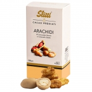 Arachidi ricoperte di cioccolato bianco e caramello salato gr120