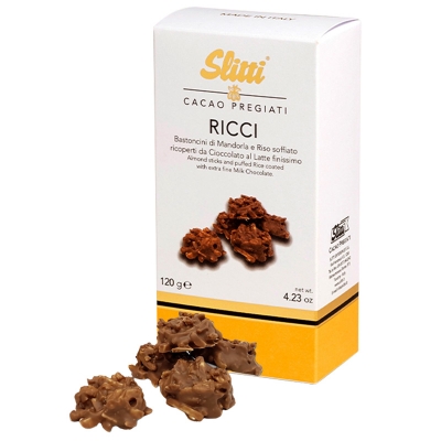 Ricci bastoncini di mandorle e riso ricoperti