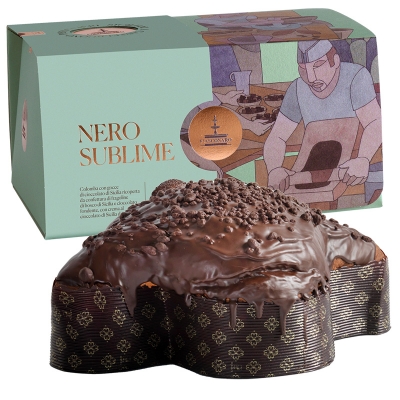 Colomba "Nero Sublime" con cioccolato di Sicilia