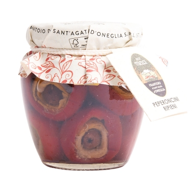 Peperoncini farciti acciughe e olive 180g