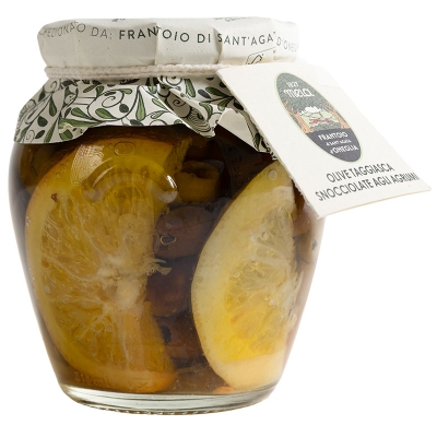 Olive taggiasche agli agrumi in olio extravergine 270g
