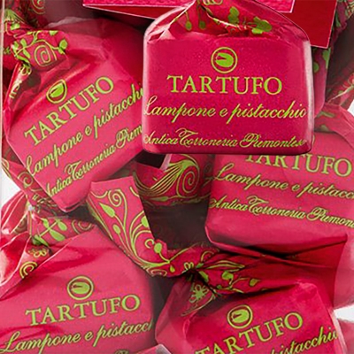 Tartufi dolci lamponi e pistacchi sfusi 1000gr