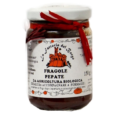 Salsa per formaggi fragole pepate gr150 Bio