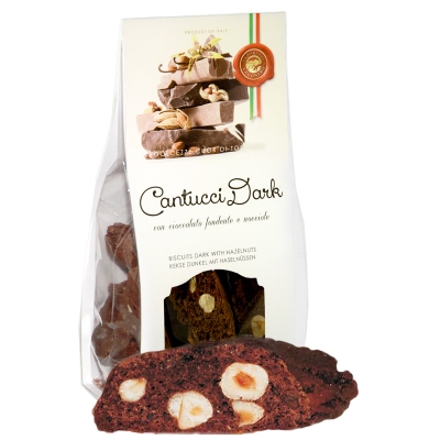 Cantucci dark pasta cacao con nocciole e arancio 200gr