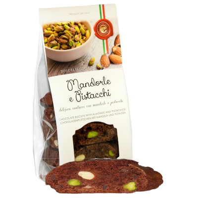 Cantucci dark con pistacchi e mandorle 200gr