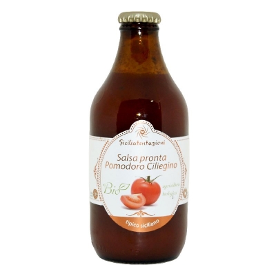 Salsa di pomodoro ciliegino biologico al basilico 33cl